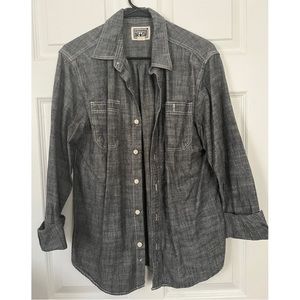converse one star heathered grey button down